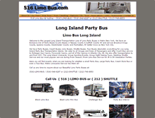 Tablet Screenshot of 516limobus.com